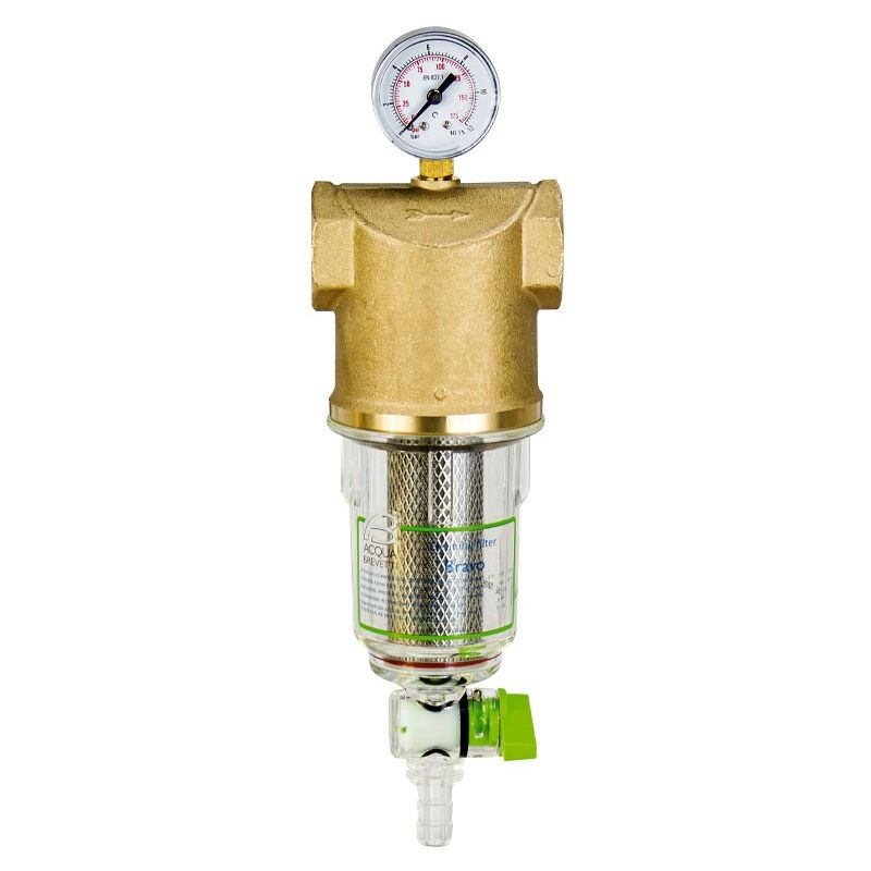 foto del prodotto acqua brevetti bravo 3 4 f filtro pulente manuale con manometro di serie ft312