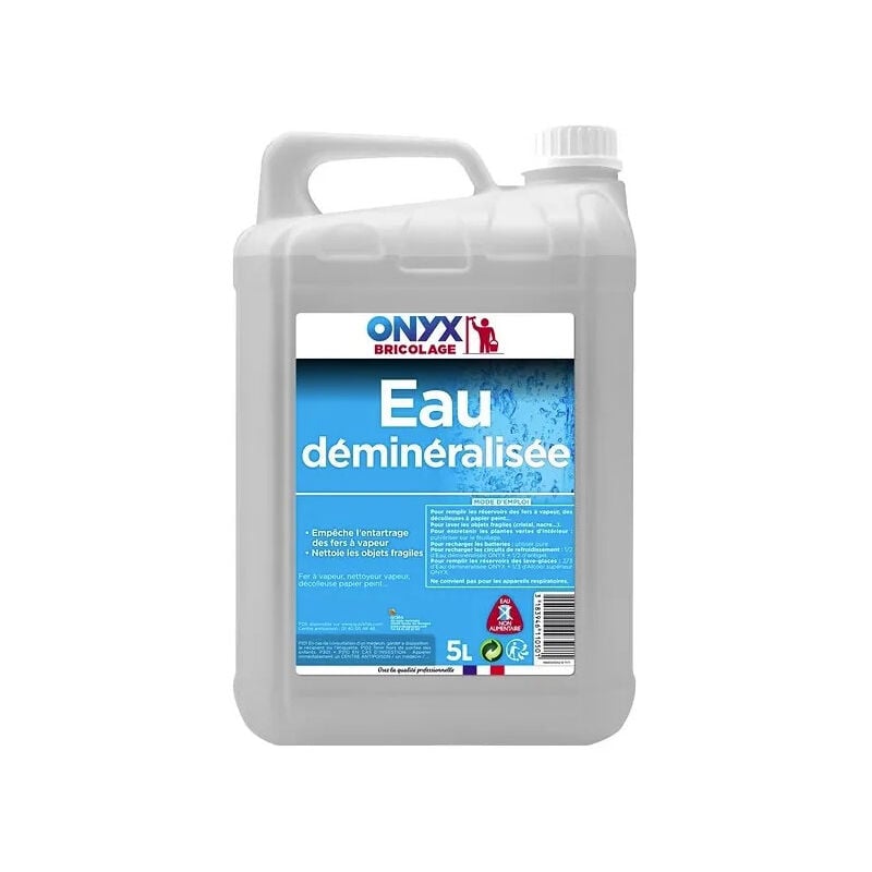 foto del prodotto acqua demineralizzata, lattina da 5l.