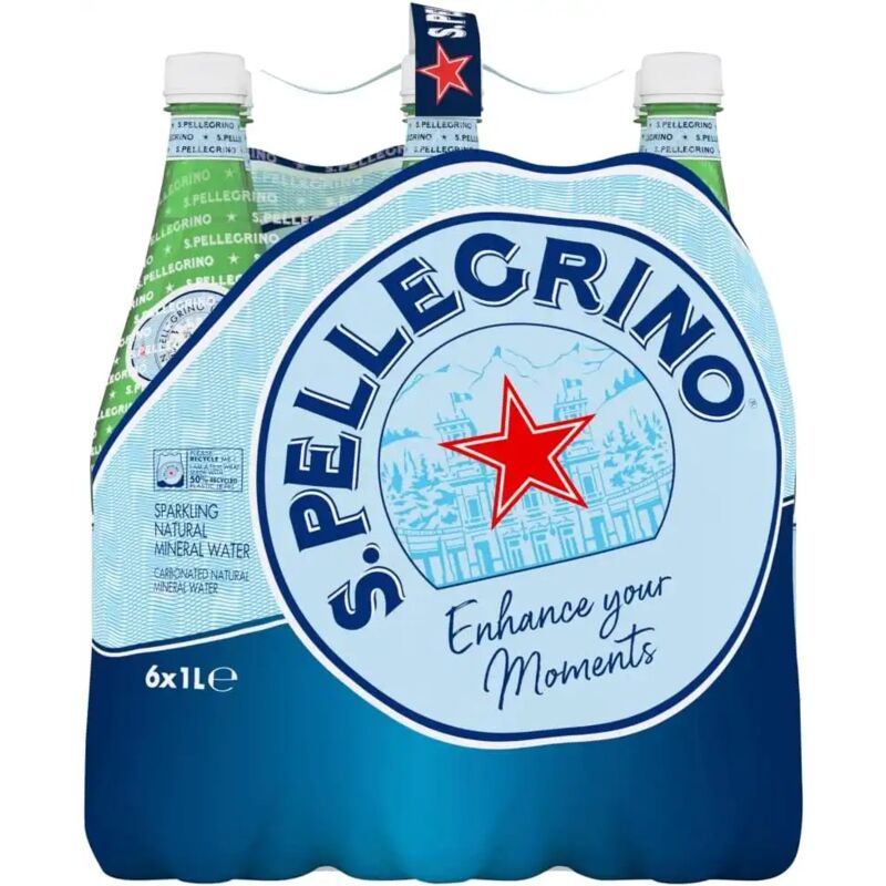 foto del prodotto acqua minerale naturale frizzante san pellegrino 6x1l