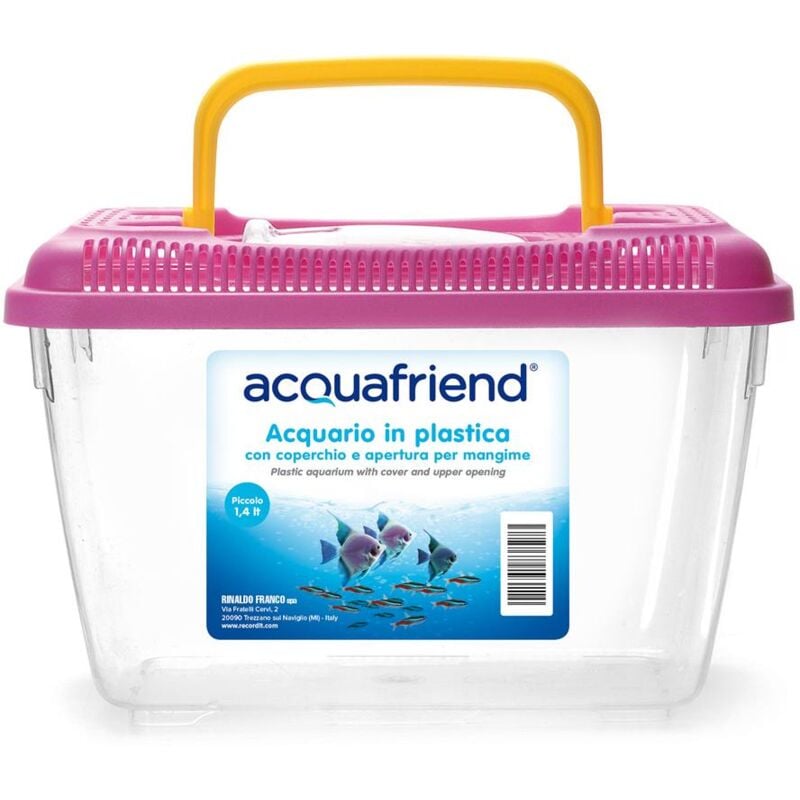 foto del prodotto acquario trasportino in plastica per pesci: piccolo 21,5 x 13,5 x 14 h cm
