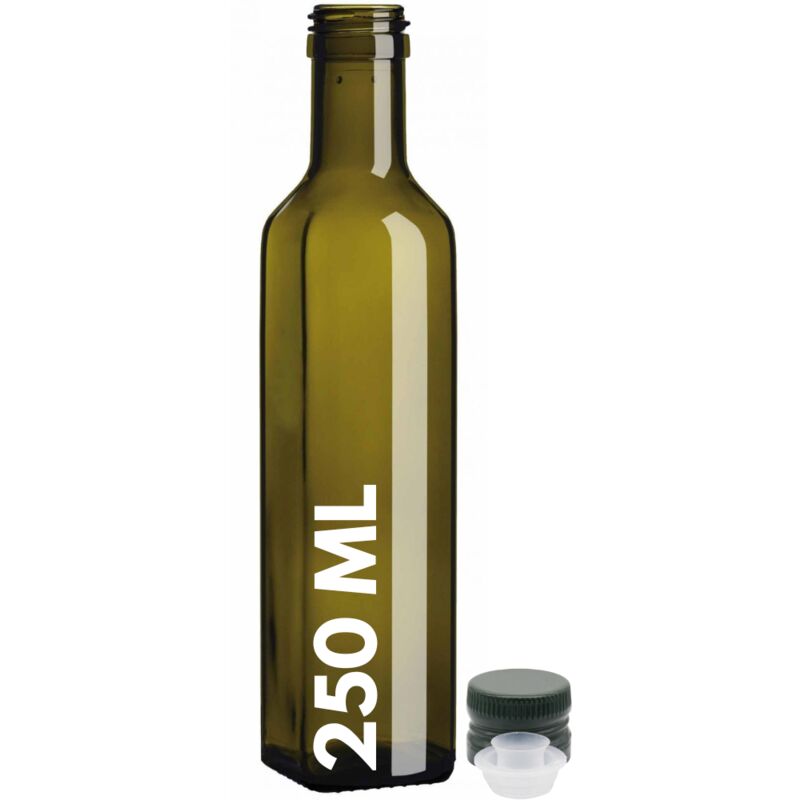 immagine 0 del prodotto acquaverde 1 bottiglia marasca per olio in vetro scuro uvag da 250 ml con tappo dosatore incluso