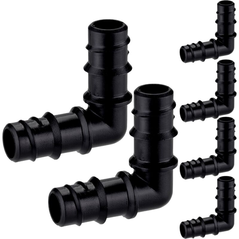 foto del prodotto acquaverde 20 gomiti portagomma, raccordo a gomito 90 per tubi e sistemi di irrigazione a goccia, 20 x 20 mm