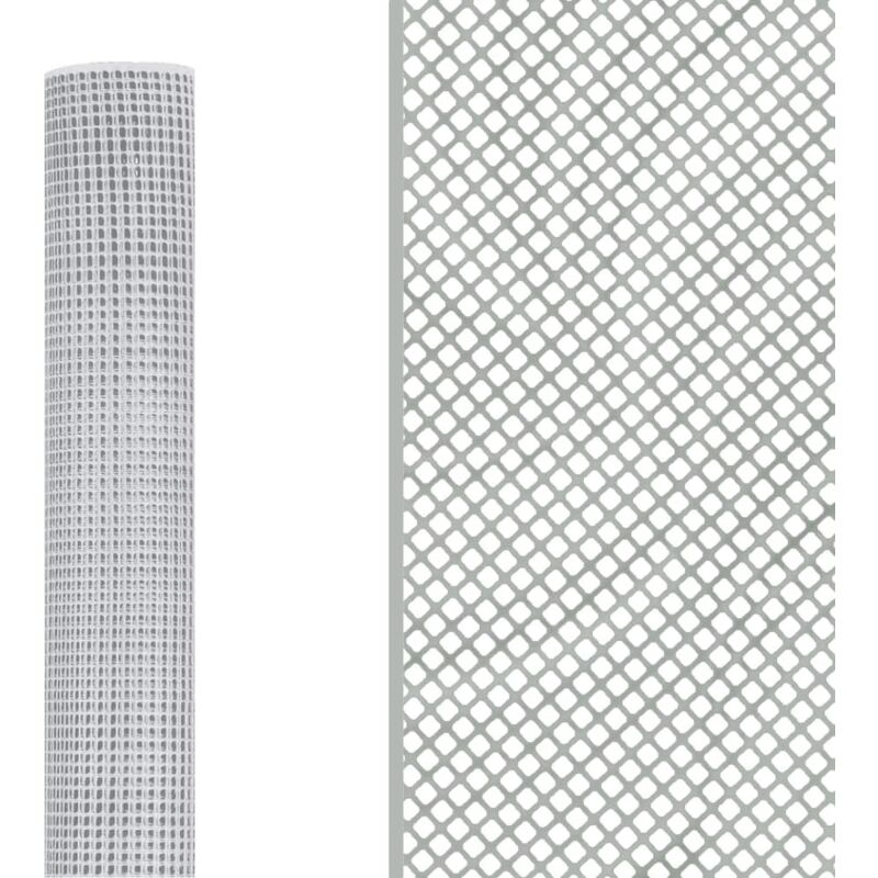 immagine 0 del prodotto acquaverde rete protettiva quadra in plastica, maglia 10x10 mm, h. 1 metro, fascette in omaggio 1x10 mt, bianco 
