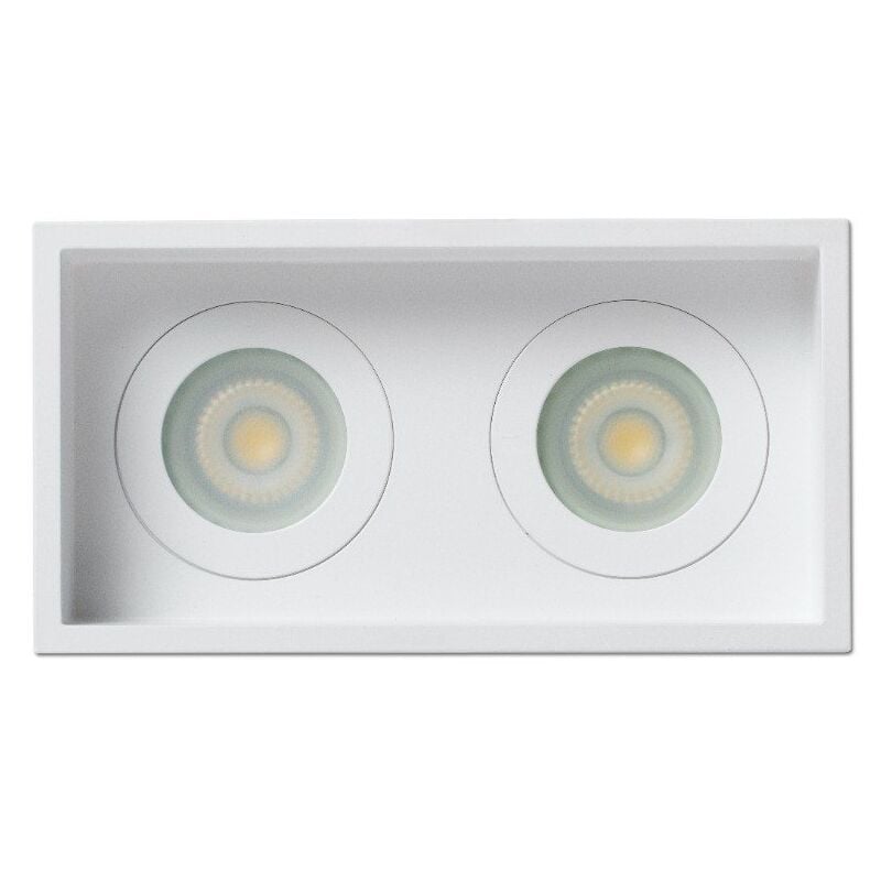 foto del prodotto acre empotrable de techo blanco cuadrado 2 luces ip44