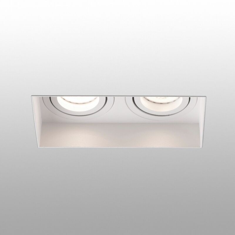 foto del prodotto acre empotrable de techo orientable blanco cuadrado 2 luces