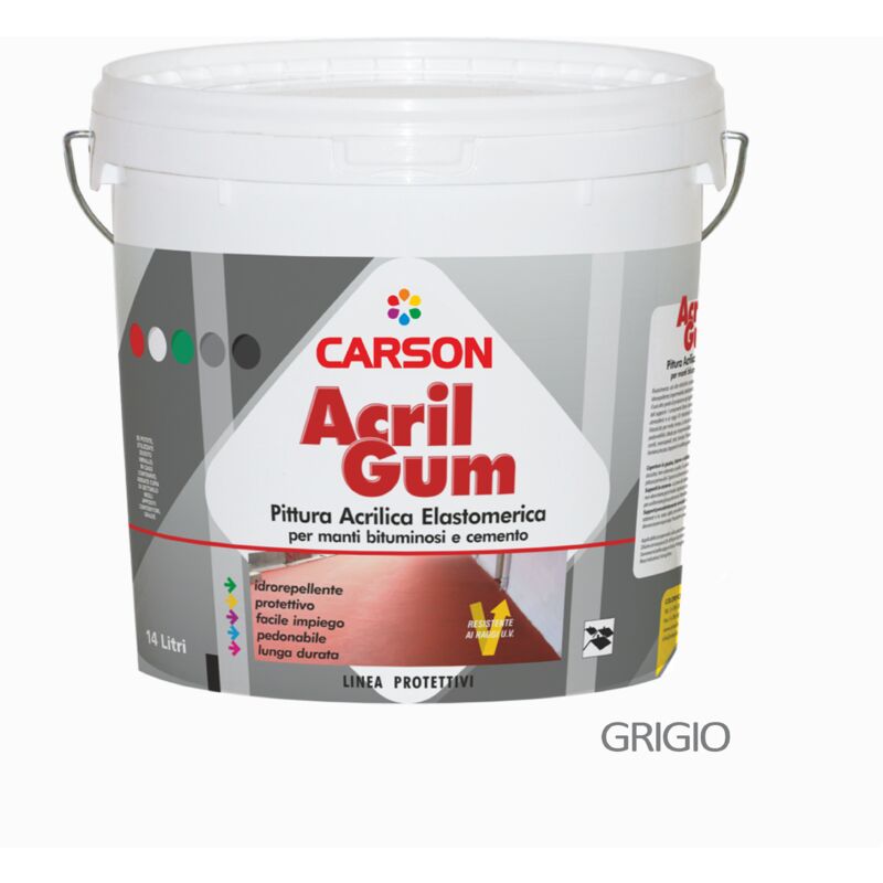 foto del prodotto acrilgum grigio ec lt 14 pittura per campi sportivi e tappetini di asfalto