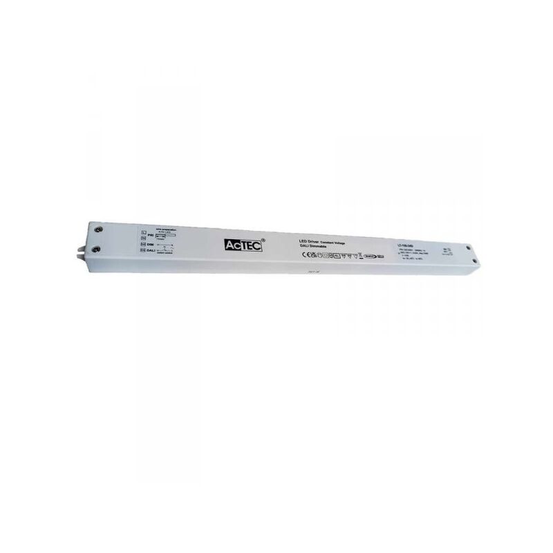foto del prodotto actec alimentatore dimmerabile dali2 push pulsante 24v 150w super slim 400x32x21,6mm