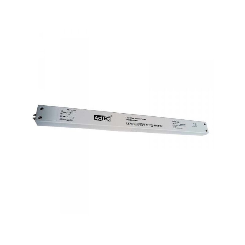 foto del prodotto actec alimentatore dimmerabile dali2 push pulsante 48v 100w super slim 400x32x21,6mm
