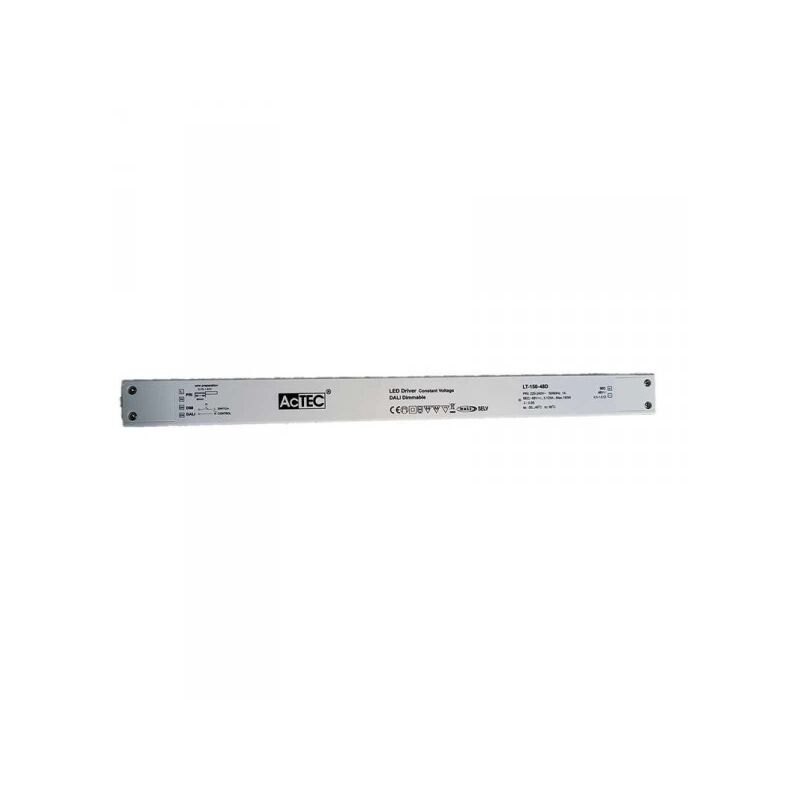 foto del prodotto actec alimentatore dimmerabile dali2 push pulsante 48v 150w super slim 400x32x21,6mm
