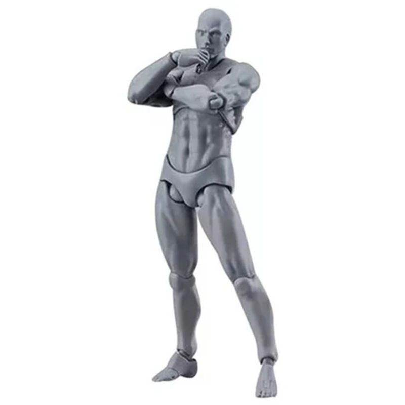 foto del prodotto action figure body personalizzabile posa pvc durevole mobile dured drawing mannequin per il familiare grey man eosnow