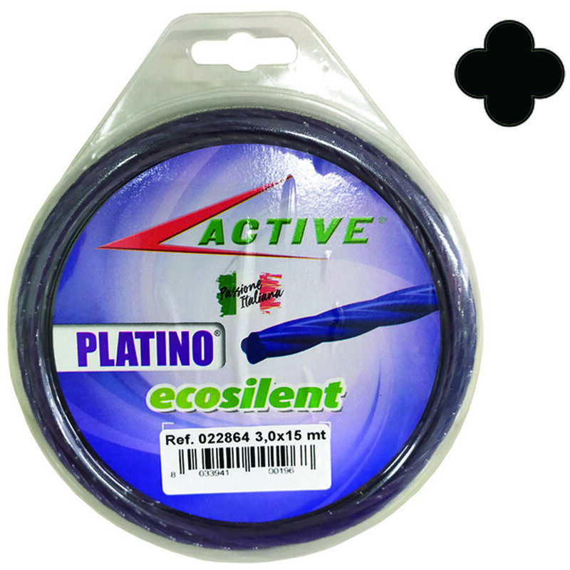 foto del prodotto active filo nylon platino ecosilent elicoidale viola per decespugliatori mm.3,3 blister mt.15