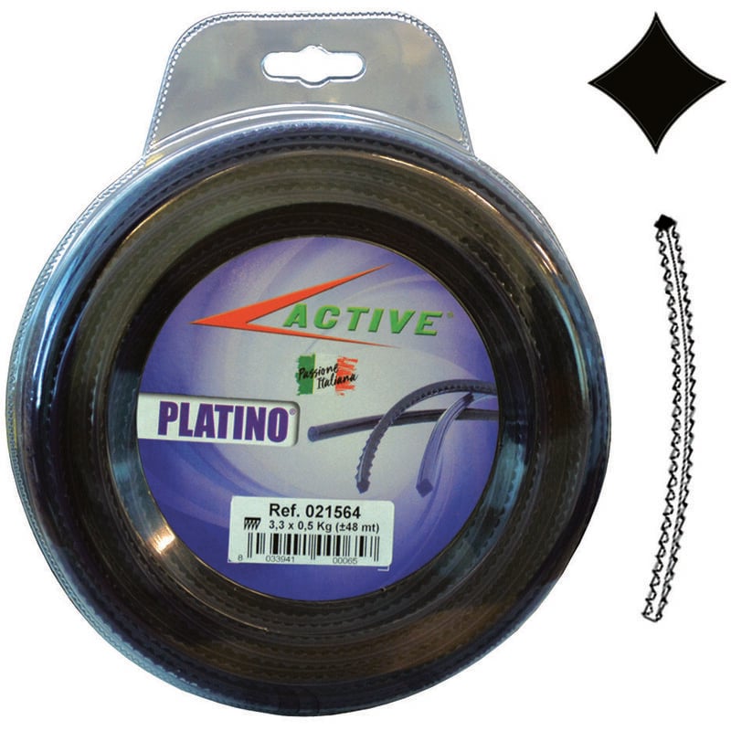 foto del prodotto active filo nylon platino seghettato viola per decespugliatori mm.4 blister mt.30