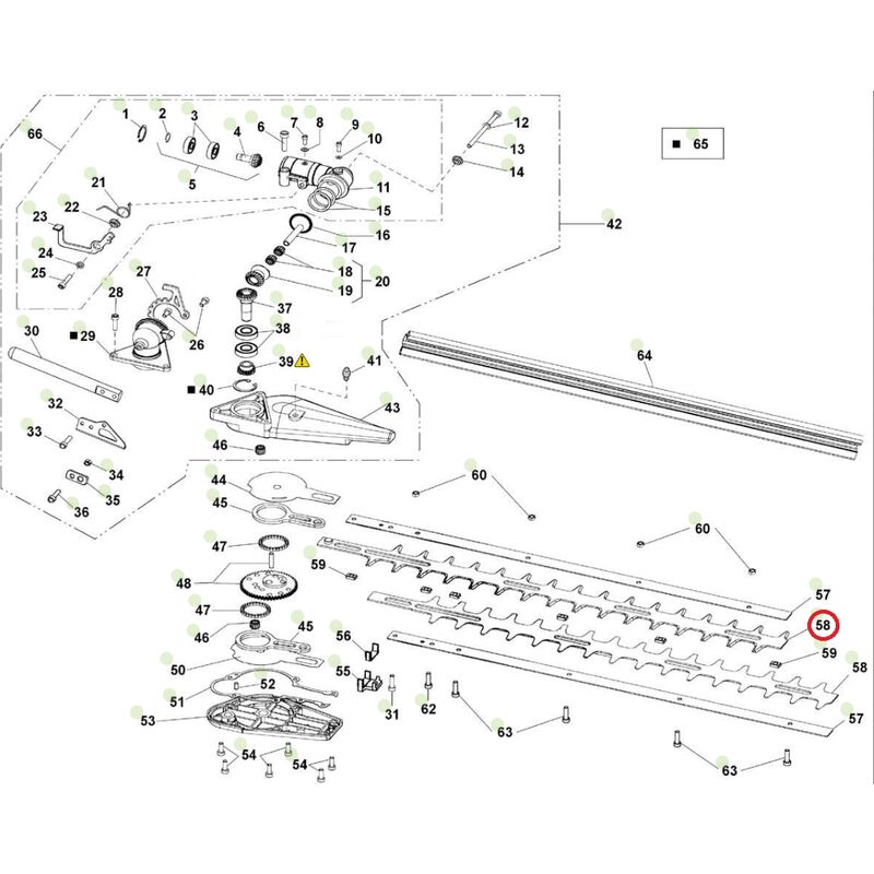 foto del prodotto active kit lame 560 mm originale tagliasiepi modelli ultralight 027816 2 pezzi