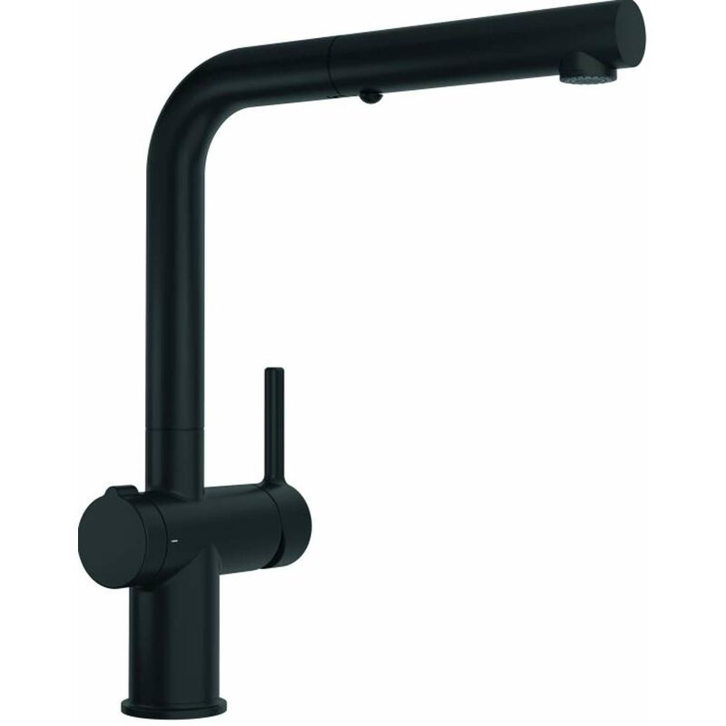 foto del prodotto active miscelatore da lavello fn 5351.901, con comando di scarico twist e doccetta estraibile, nero opaco 115.0669.769 franke