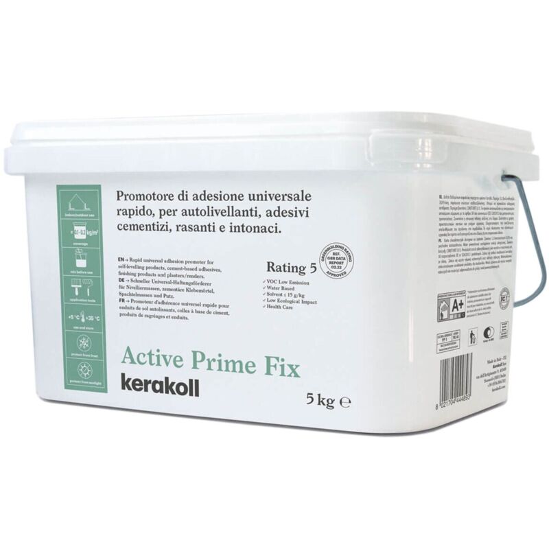 foto del prodotto active prime fix primer adesione universale rapido all acqua 5 kg kerakoll