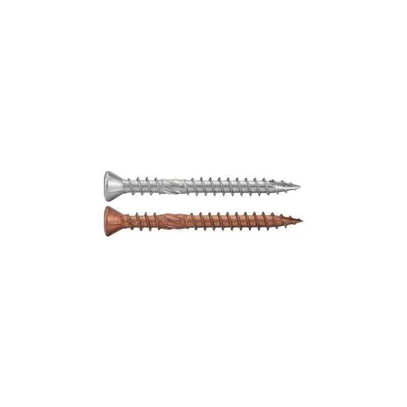 foto del prodotto acton confezione da 200 viti per terrazze a testa bombata a4 in acciaio inox bit torx doppio filetto 5x50 643245x50