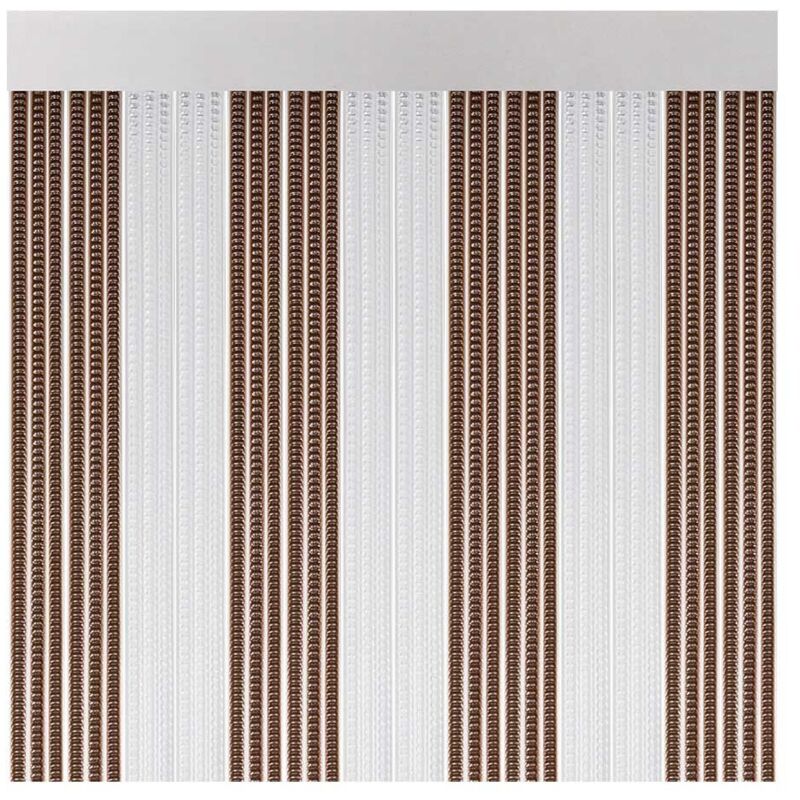 foto del prodotto acudam - tenda lisboa porte cristallo marrone esterno pvc alluminio 90 x 210 cm