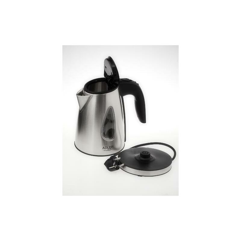 foto del prodotto ad1203 kettle, 1500 w, 1 litro, acciaio inossidabile, argento adler