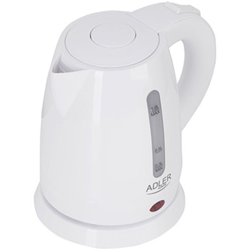 foto del prodotto ad1272 bollitore elettrico da 1 litro, senza bpa, elemento riscaldante nascosto, spegnimento automatico, senza fili a 360 , 1600w, white - adler