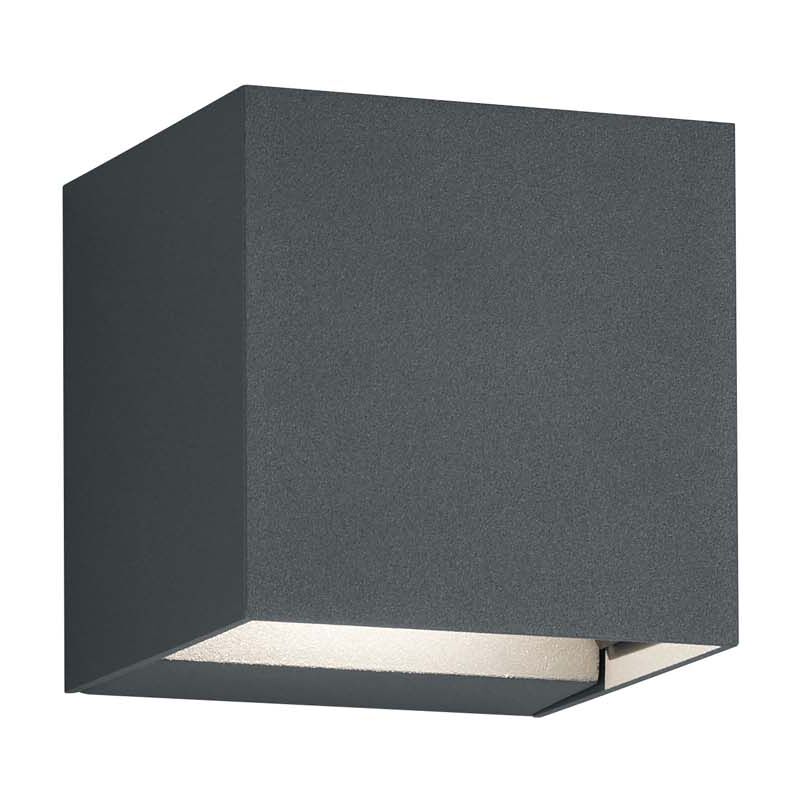 foto del prodotto adaja applique 3 led cubo antracite angolo apertura regolabile da 0 a 90 l. 8 x h.8