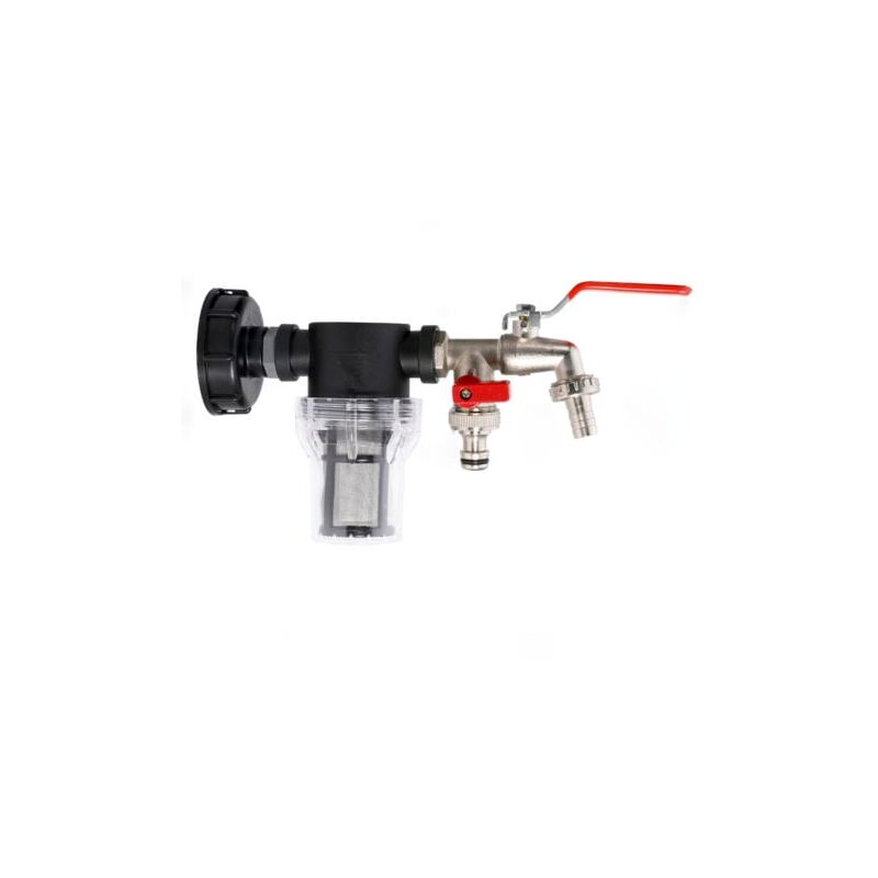 foto del prodotto adaptateur robinet de cuve ibc 2 vannes de sortie ind pendantes avec filtre ibc s60 x6