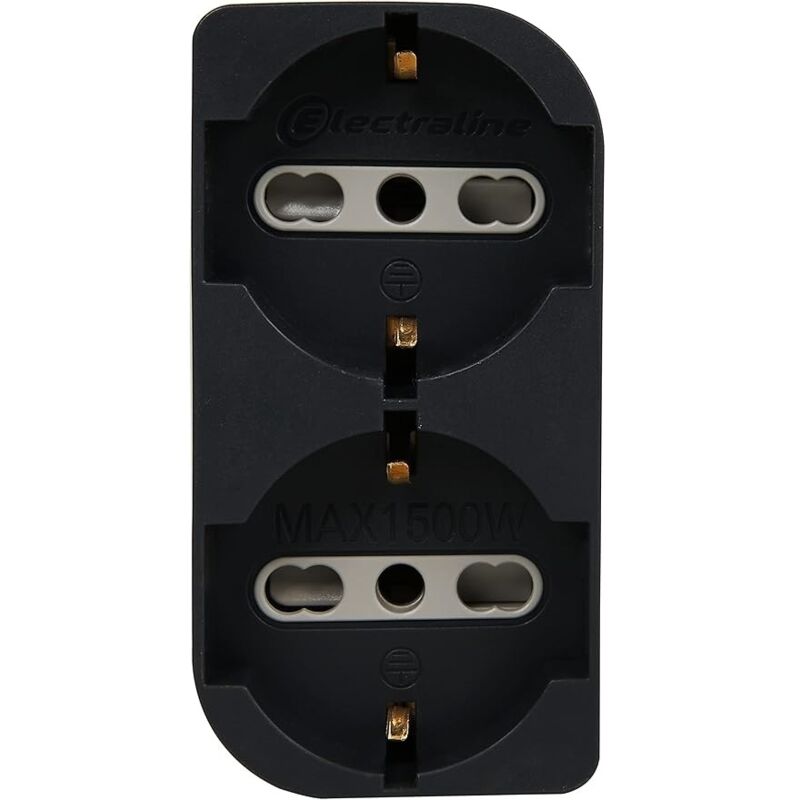 foto del prodotto adatt. salvaspazio 2p universali nero electraline