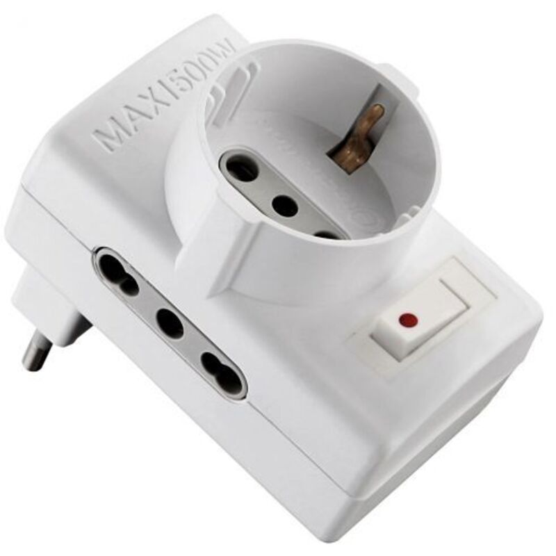 foto del prodotto adattatore 10 a 2pr bip 1 schuko c inter sicurez
