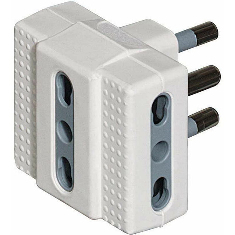 foto del prodotto adattatore 16a triplo bianco