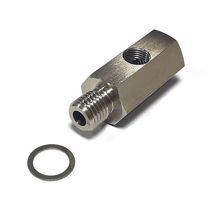 foto del prodotto adattatore a t per sensore di pressione dell olio turbo in acciaio inossidabile m12x1,5 1 8 npt per auto