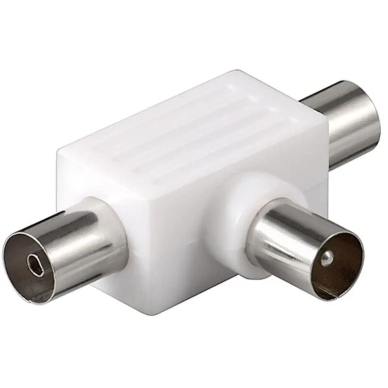 foto del prodotto adattatore antenna tv splitter tripla da spina a doppia presa 9.5 mm