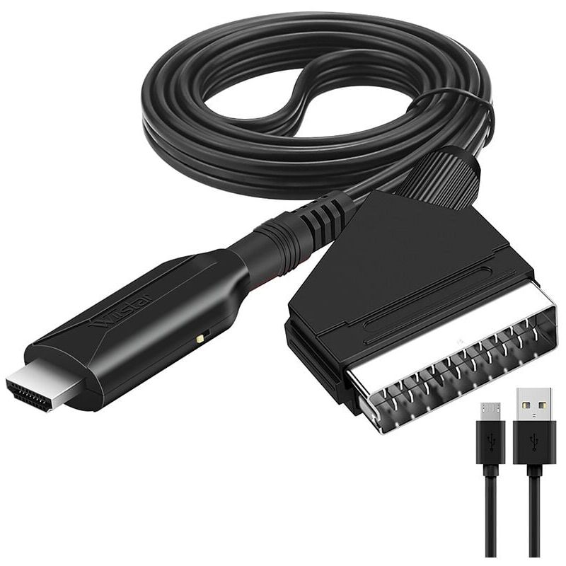 foto del prodotto adattatore audio video scart a hdmi per hdtv dvd set top box ps3 pal ntsc starlight high quality converter bebusingoto