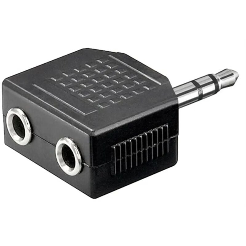 foto del prodotto adattatore aux cuffie jack stereo 3.5 mm a 2 x presa 3.5 mm stereo