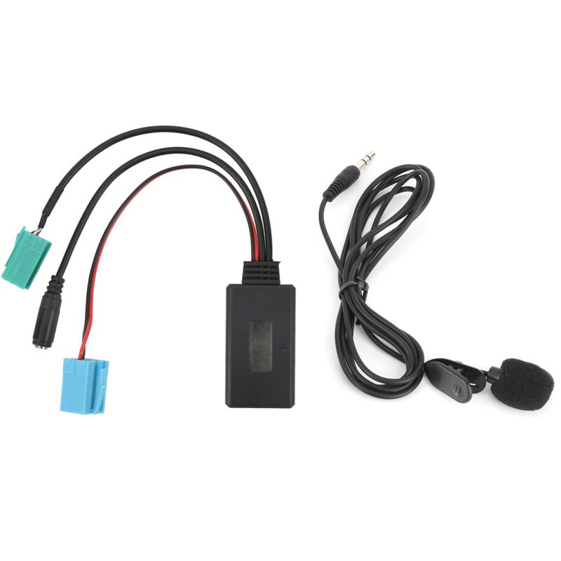 foto del prodotto adattatore aux in stereo per auto con cavo audio bluetooth da 6 pin con microfono adatto per clio espace megane eosnow