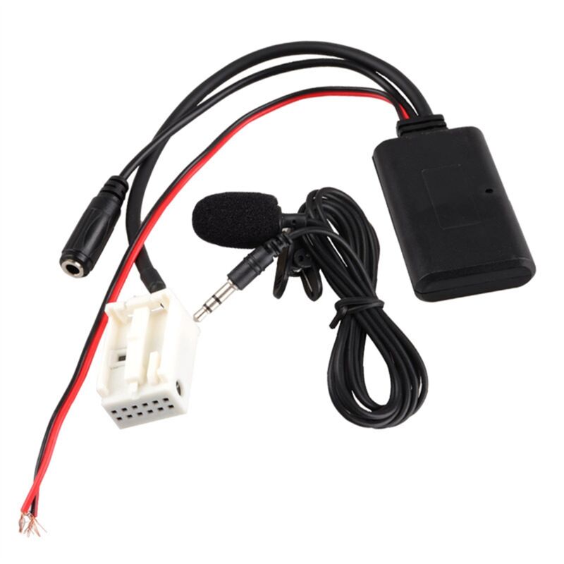 foto del prodotto adattatore aux per auto connettore aux in compatibile bluetooth a 12 pin e60 e63 e64 e65 e66 e81e82 e87