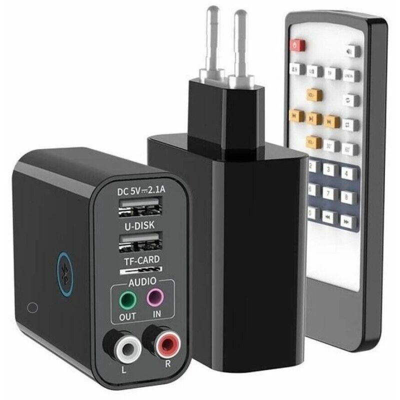 foto del prodotto adattatore bluetooh usb 5.0 trasmettitore ricevitore audio wireless aux rca k16