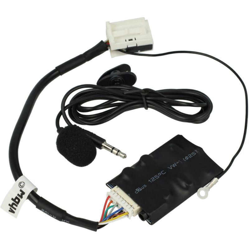 foto del prodotto adattatore bluetooth compatibile con audi a3, a4 s4, r8, tt autoradio incl. microfono, cavo jack clip vhbw