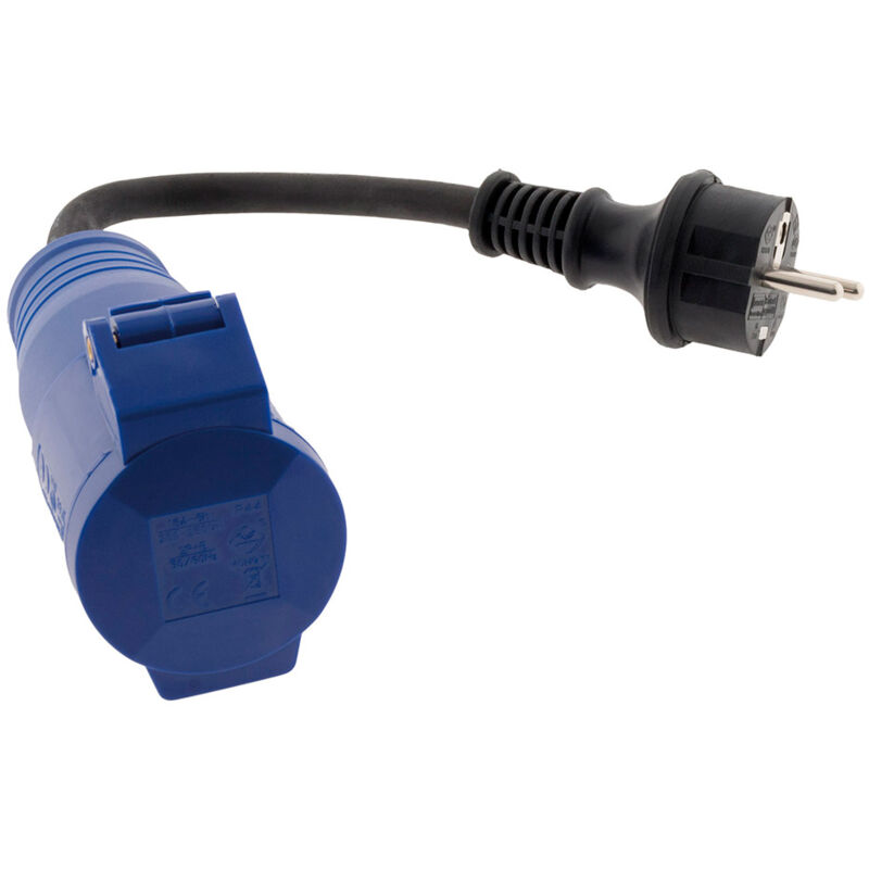 foto del prodotto adattatore caravan femmina cee17 a maschio 16a