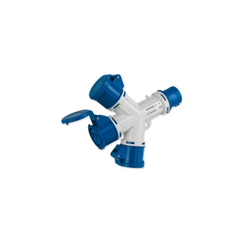 foto del prodotto adattatore cee 3 uscite 2p t 16a 220v ip44