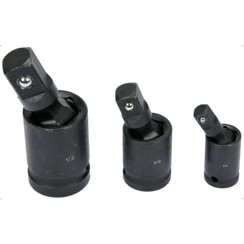 foto del prodotto adattatore chiave bussola cricchetto set 3pz riduttori 1 2 1 4 3 8 snodo sferico
