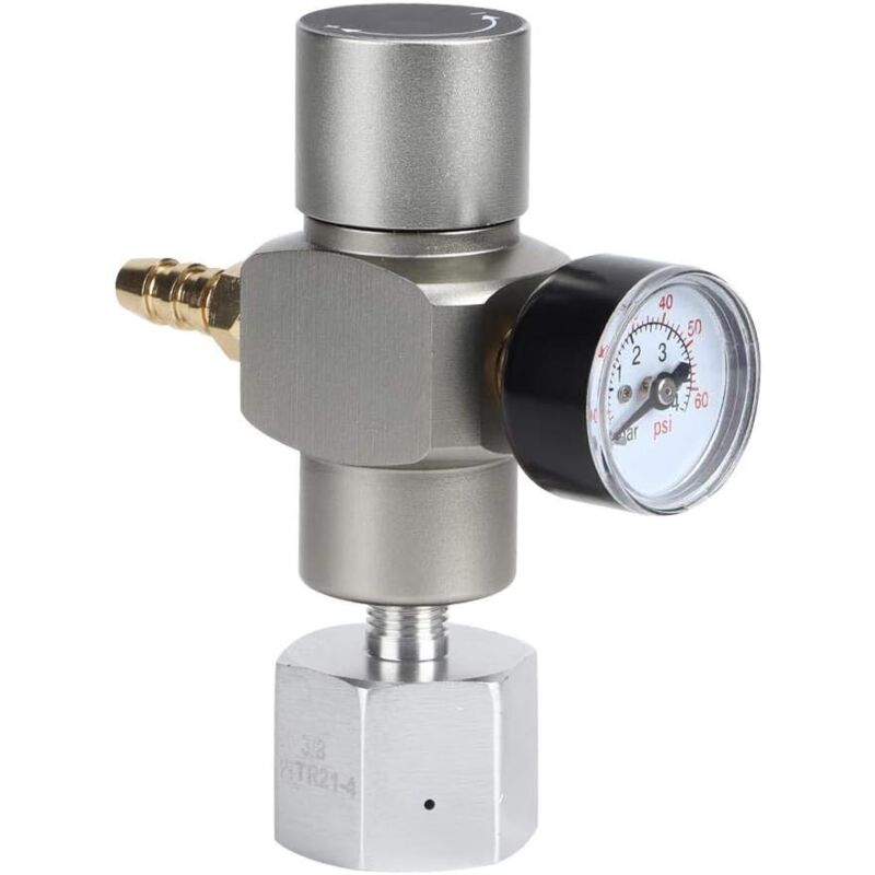foto del prodotto adattatore co2 2 in 1 mini regolatore di gas co2 manometro per soda con adattatore da 3 8 di pollice a tr21.4 per sodastream
