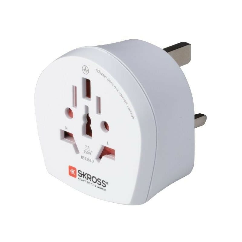 foto del prodotto adattatore con spina 13a 2p bianco
