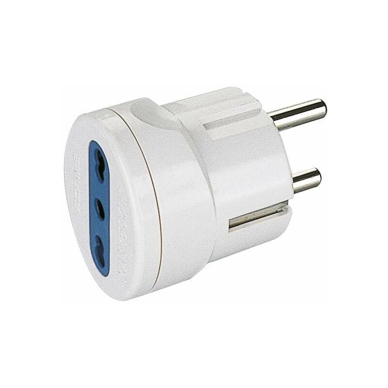 foto del prodotto adattatore con spina 16a 2p t bianco