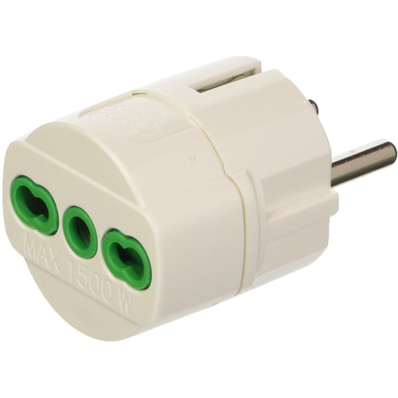 foto del prodotto adattatore con spina tedesca schuko e presa bipasso 10 16a riduzione bosch trade shop traesio