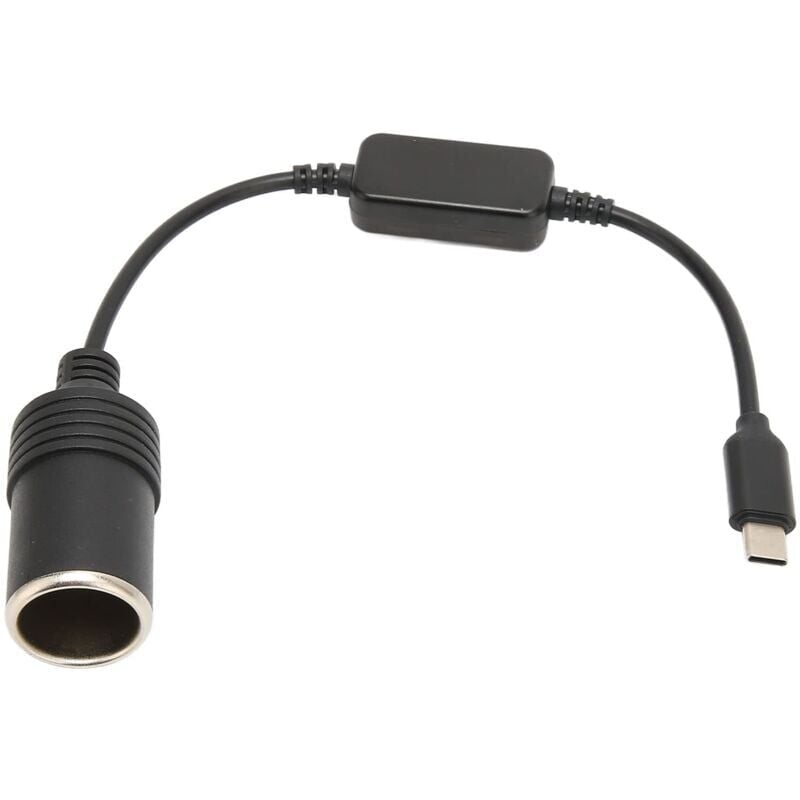 foto del prodotto adattatore convertitore di alimentazione usb c maschio da 5 v a accendisigari femmina da 12 v per auto, adattatore da usb a 12 v cc per registratore