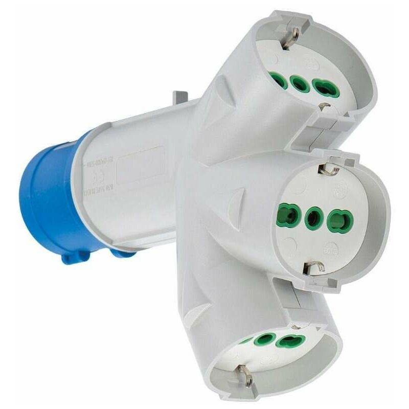 foto del prodotto adattatore da spina cee 230v a 3p40 triplex