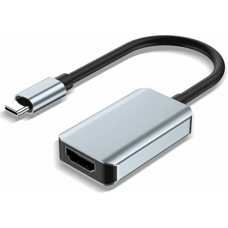 foto del prodotto adattatore da usb c a hdmi. adattatore mini hdmi tipo c a thunderbolt 3 e compatibile con galaxy apple macbook pro air ipad mini 4k 60hz