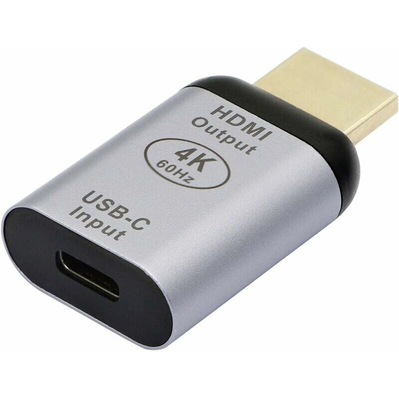 foto del prodotto adattatore da usb c a hdmi, convertitore da usb tipo c femmina a hdmi maschio 4k a 60 hz, per casa e ufficio, i dispositivi apple non sono supportati