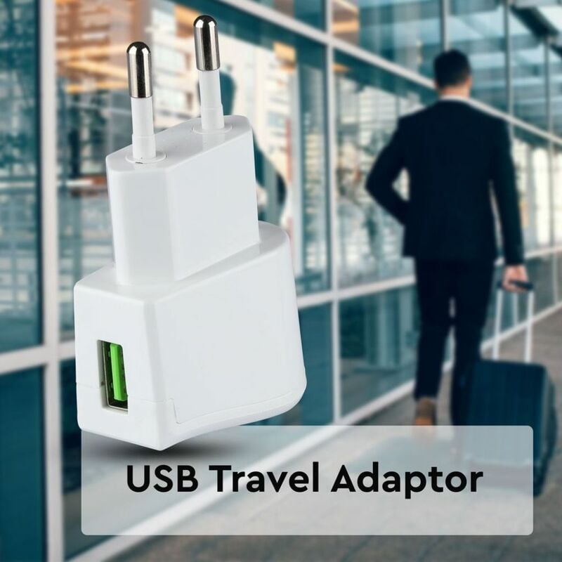 immagine 0 del prodotto adattatore da viaggio usb dc 5.0v 2a colore bianco