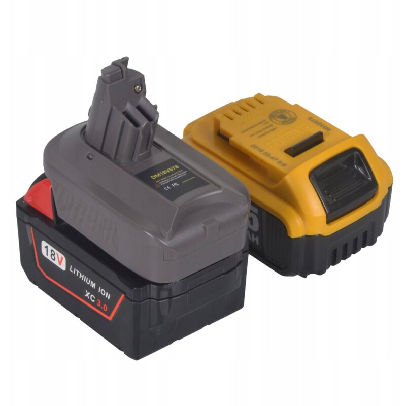 foto del prodotto adattatore dewalt milwaukee per batteria dyson v6 v7 v8