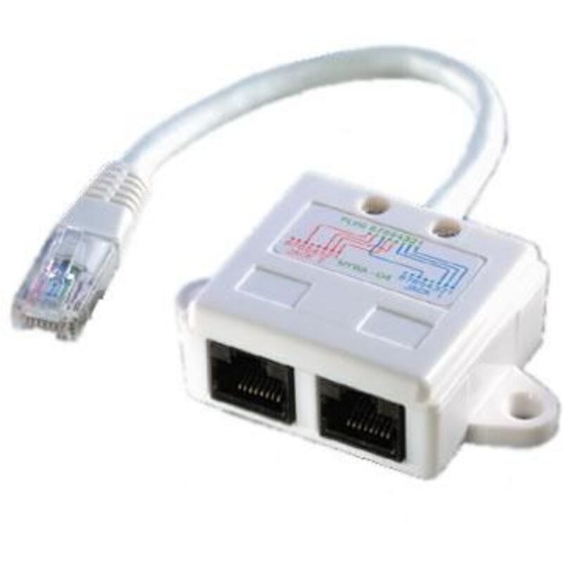 foto del prodotto adattatore di rete roline cat. 5e, cavo utp bianco da 0,17 m, 21.99.3045